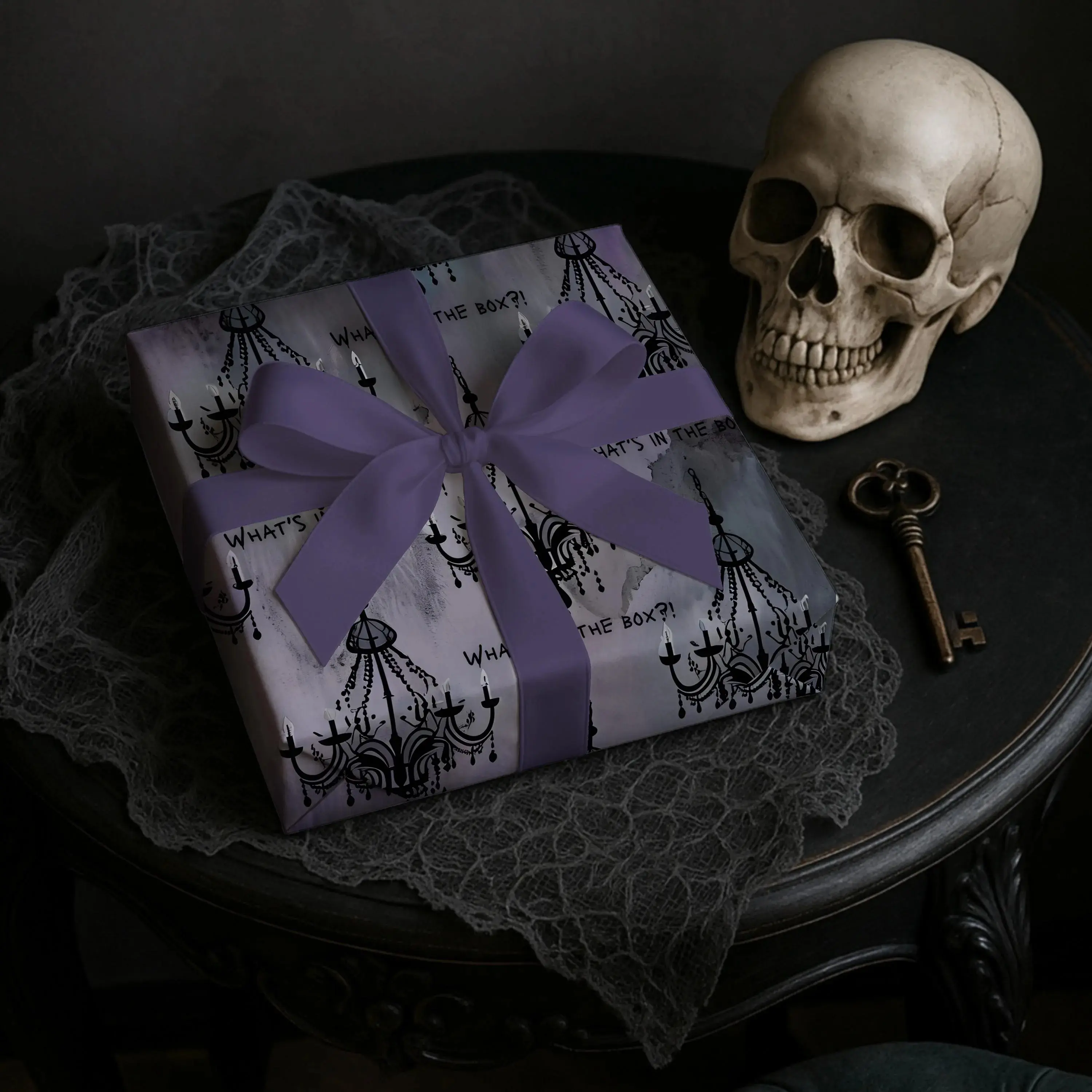 Dark Humor Gift Wrap | Gothic Horror Wrapping Paper,  Spooky Halloween Gift Wrap, Alternative Birthday Dark Holiday Gift Wrap for Halloween Christmas Party