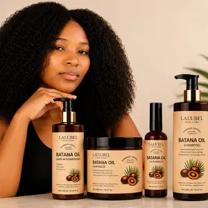 LALUBEL  Batana Oil Haircare Set - Shampoo, Conditioner, Hair Mask, Serum - Hydrating Haircare for Nourishing, Repairing, Strengthening Damaged Tresses, Hydrate