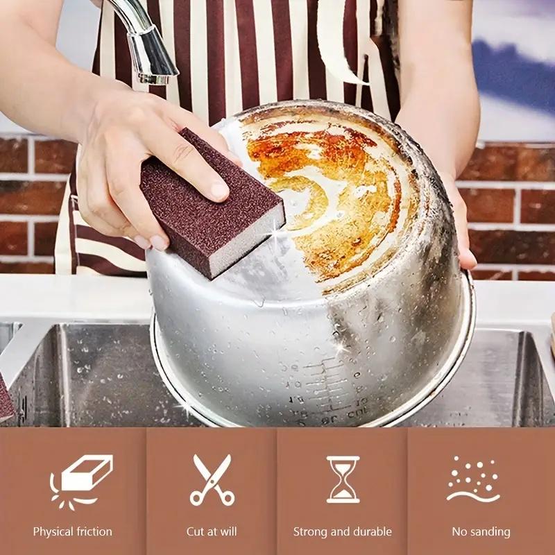 Emery Magic Sponge Eraser Set - Heavy-Duty Scouring Sponges for Non-Electric Descaling, Rust Removal, Dishwashing & Cookware Stain Remover, Kitchen Pot Cleaning Pads