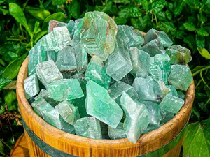 1 lb Green Calcite Rough Gemstones, Green Calcite Bulk, Raw Calcite Energy Healing, Natural Gemstone, Spiritual Decor, Home Office Decor