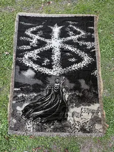 Berserk- Guts Brand of the Sacrifice woven anime tapestry 50x60 in