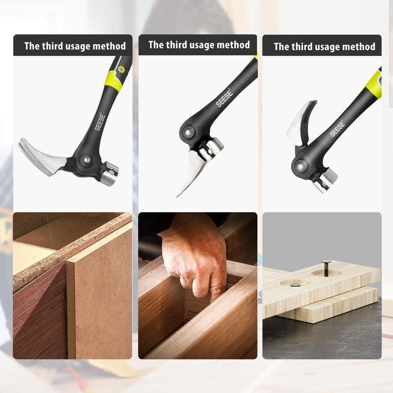 SEESE Steel 16 oz. Indexing Claw Hammer with Comfortable Cushion Grip Handle Perfect Christmas & New Year Gift Idea SEESE Steel 16 oz. Indexing Claw Hammer with Comfortable Cushion Grip Handle Perfect Christmas & New Year Gift Idea