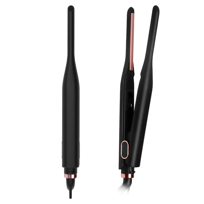 Mini Dual-Use Hair Styler |   Straight & Curl Flat Iron for Quick Touch-Ups Anywhere