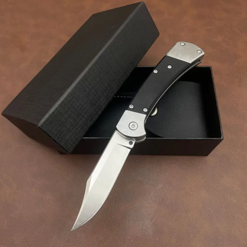 110Buck G10 handle folding knife, outdoor multi-functional folding knife, portable pocket knife for camping