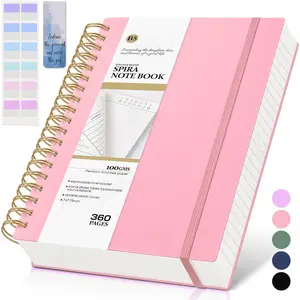 Spiral Notebook Journal, 360 Pages College Ruled Notebooks, Lined Thick Journals for Women Men,B5 Big Spiral Notebooks with 100GSM Paper, Spiral Bound Journal for Writing Work School 7.6"x10"