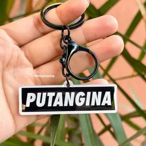 Putangina Keychain | Filipino Slang Keychain | Funny Tagalog Gift | 2.5” Double-Sided Epoxy Charm | Pinoy Humor Gift