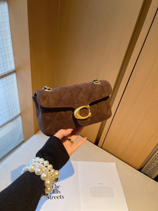 Vintage Luxurious Suede Underarm Bag for Women, 2026 New Faux Suede Commuter Chain Crossbody Shoulder Bag, Versatile Single Strap Handbag