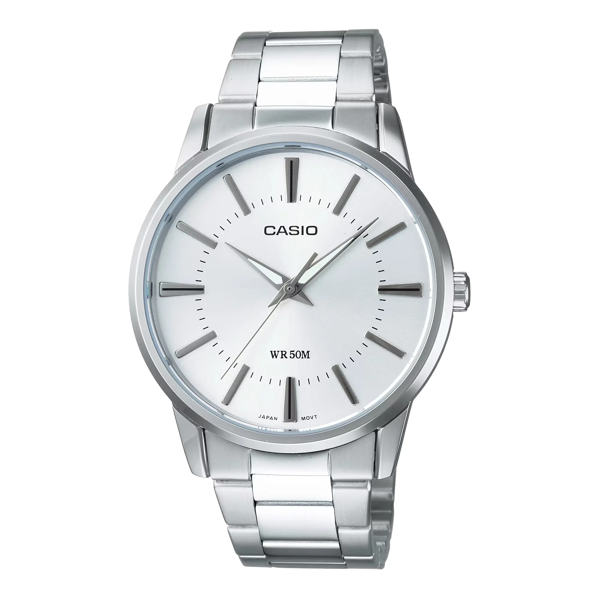Casio Men’s Classic Silver Dial Stainless Steel Bracelet Watch - MTP-1303D-7AV