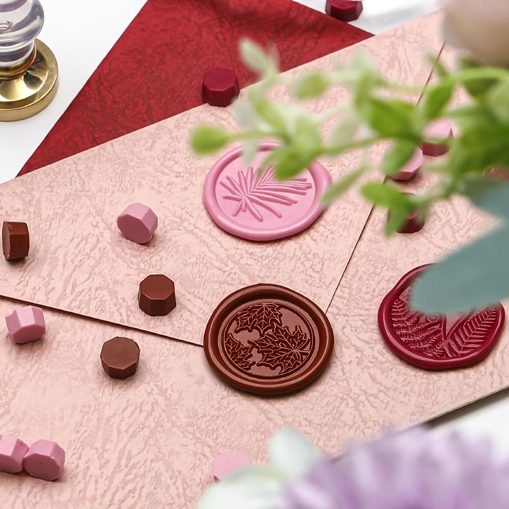 24-color sealing wax beads, sealed wax beads, various colors, used for wax seal stamps, hexagonal wax sealing beads, suitable for wedding invitations, envelopes, gift cards, and DIY crafts home decor