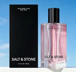 Salt & Stone Black Rose & Oud Body Mist 100ml, Hydrating Skincare Hair & Body Spray, Vegan Cruelty-Free Unisex Fragrance with Glycerin & Red Algae