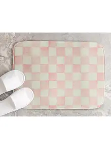 Mackenzie Childs Rosy Check  Doormat ,Non Slip Front Door Mat Outside Absorbent Rubber