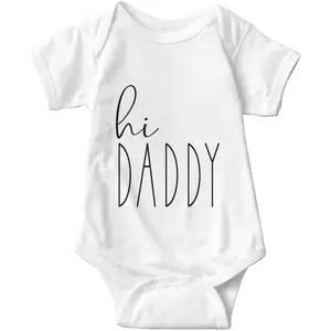 Hi Daddy Baby Bodysuit Hello Daddy Pregnancy Announcement For Husband I Love My Daddy Bodysuit