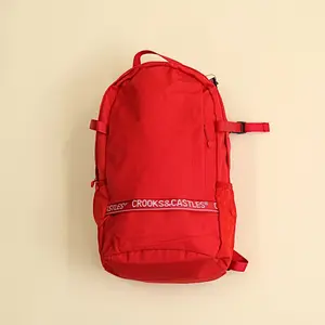 Crooks & Castles - Minimalist Script Backpack in Red