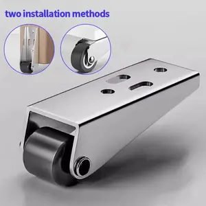 Furniture Silent Side Mounted Directional Roller Door Support Moving Wheel Multi-function Stainless Steel Pulley Gate Casters for Easy Movement with Two Installation Methods