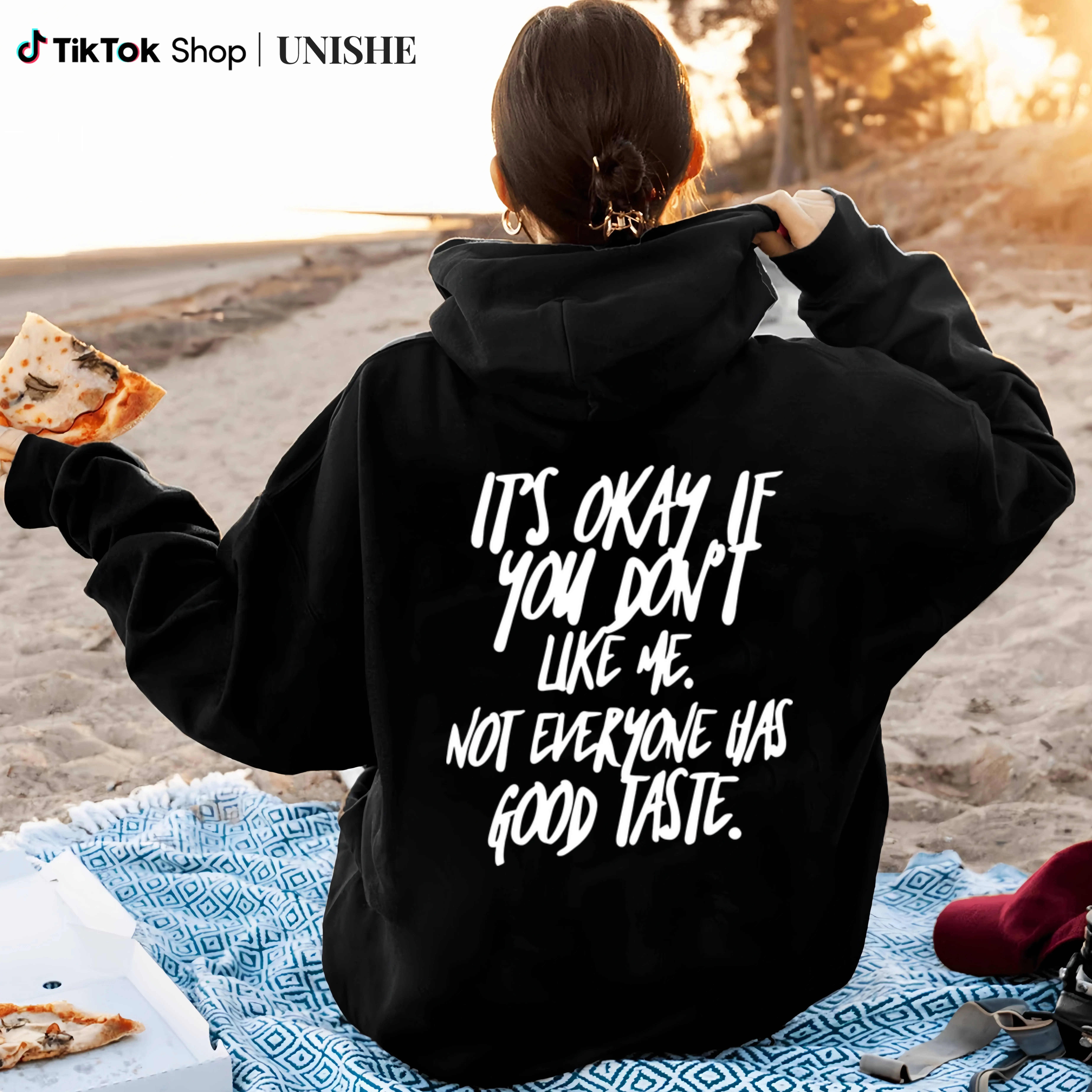 Casual Women's Pullover Hoodie – Bold 'It's Okay If You Don't Like Me' Statement Womenswear Prints