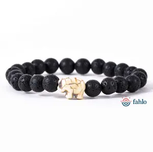Expedition Elephant Tracking Bracelet - Lava Stone