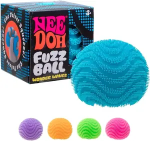 Fuzz Ball - Sensory Toy with a Velvet Texture and Soft Cloud Squish - Wavy Pattern You Can See and Feel - Ages 3 and Up - Color May Vary; One Per Pack (Wonder Waves)