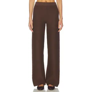 Tularosa Marcella Rib Pant in Chocolate Brown