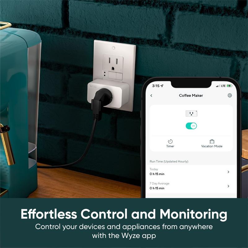 Wyze Plug — App-Controlled WiFi Smart Plug with Scheduling, Works with Alexa and Google Assistant, IFTTT, No Hub Required