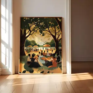 African American Wall Art Poster Unframed, Vintage Black Woman Art Print, Elegant Black Girl Painting, Modern Afrocentric Artwork for Home Decor Poster Unframed, Wall Art Decor