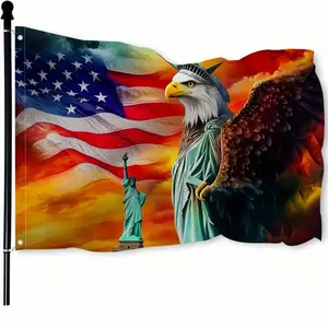 1pc Is Garden Flag Designed with The Proud Eagle Pattern of The United States, Suitable for Outdoor And Indoor Display