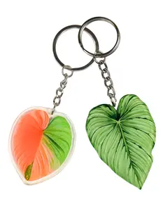 Keychain Charm: Acrylic Leaf
