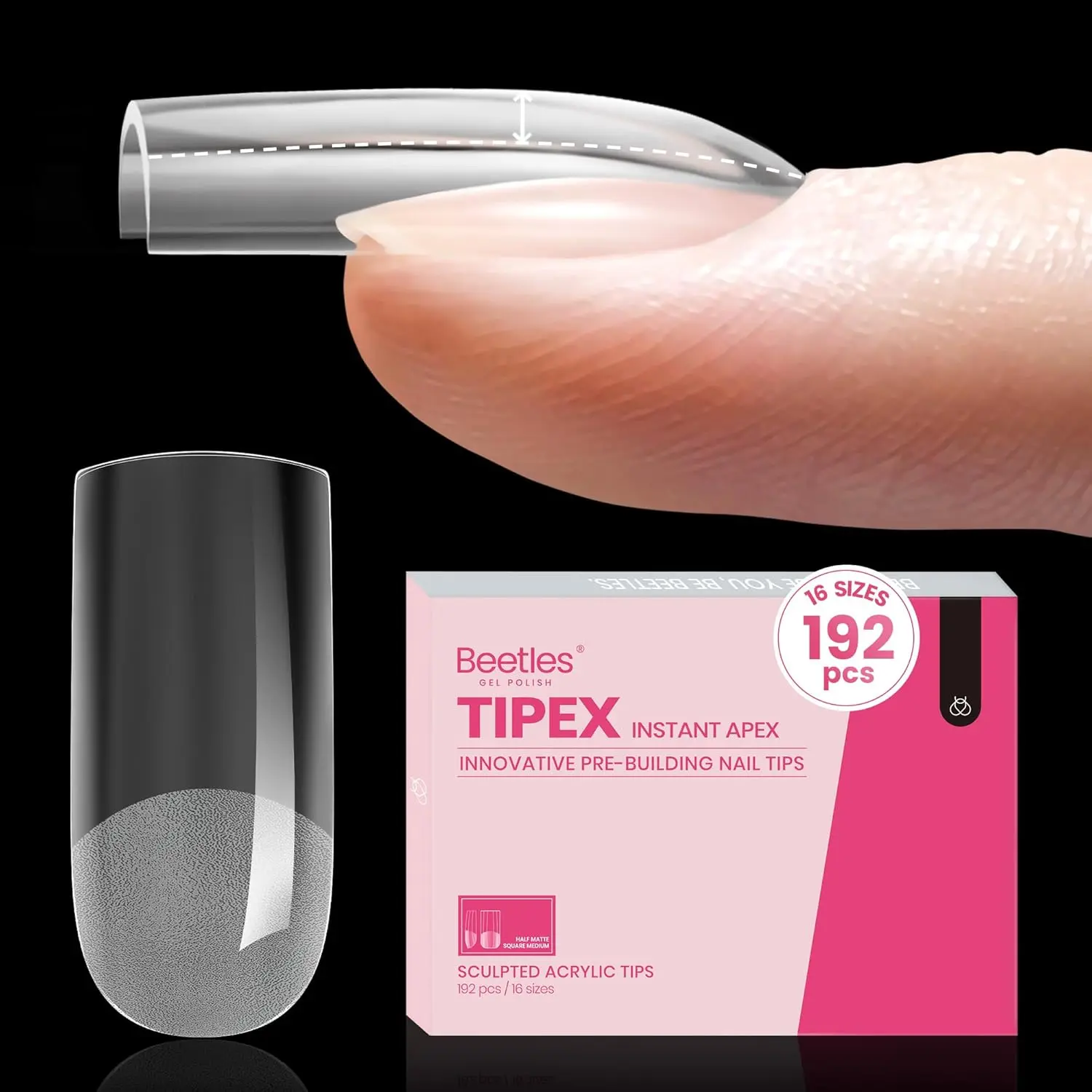 Tipex Medium Square 16 Sizes 192Pcs（NO GLUE&Lamp）