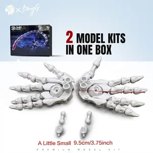 2-Piece Assembly Mechanical Hand Model, High-Mobility Robot Toy, DIY Collectible Figure, 9.5cm Sci-Fi Action Figure