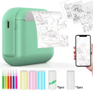 Print Pod Mini Sticker Printer - Sticker Maker Machine, Inkless Pocket Printer Blutooth Thermal Portable Maker Machine for Creative DIY, Diaries, Photos, Study Notes