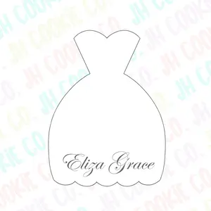 Eliza Grace Wedding Dress Cookie Cutter
