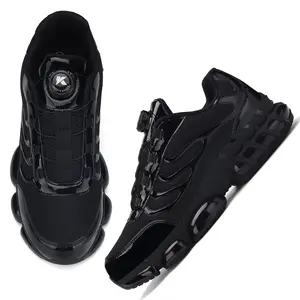 Steel Toe Safety Shoes - Slip-On Industrial work boots with Puncture Proof Toe Cap, Anti-Smash Protection & Non-Slip Rubber outsole - Shock Absorbing Cushioning, Breathable Slip-On Design for Construction, Manufacturing, Warehous