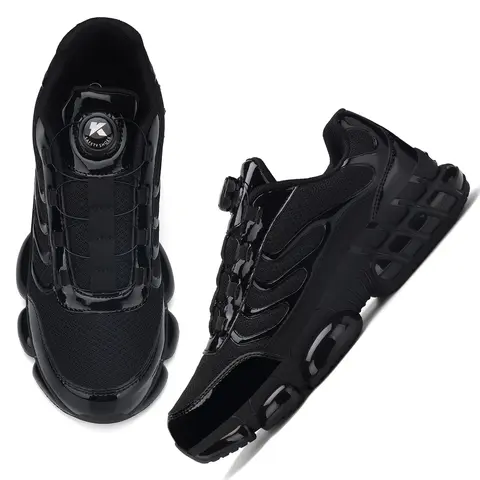 Men's Steel Toe Safety Footwear - Slip-On Industrial Worker Boots with Puncture-Proof Cap, Anti-Smash Protection, Non-Slip Rubber Outsole, Shock-Absorbing Cushioning, Breathable Design, Laces for Construction Jobs