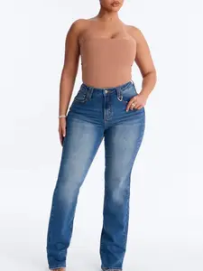 Little Havana Stretch Straight Leg Jeans - Dark Wash