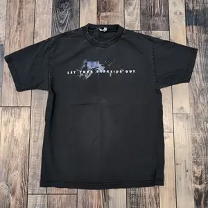 2009 Resident Evil Let Your Darkside Out Flip Up Promo Shirt Graphic Tee Heavy Cotton Tee Shirt, 100% Heavy Cotton Shirt