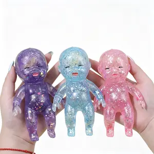 Viral Ugly Cute Glitter Baby Doll – Crystal Slow Rebound Squishy Stress Toy, Soft Sensory Fidget Desk Buddy for Anxiety ADHD, Gift for Teens & Adults