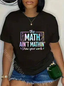 100% Cotton The Math Ain't Mathin Funny Math Teacher T-Shirt