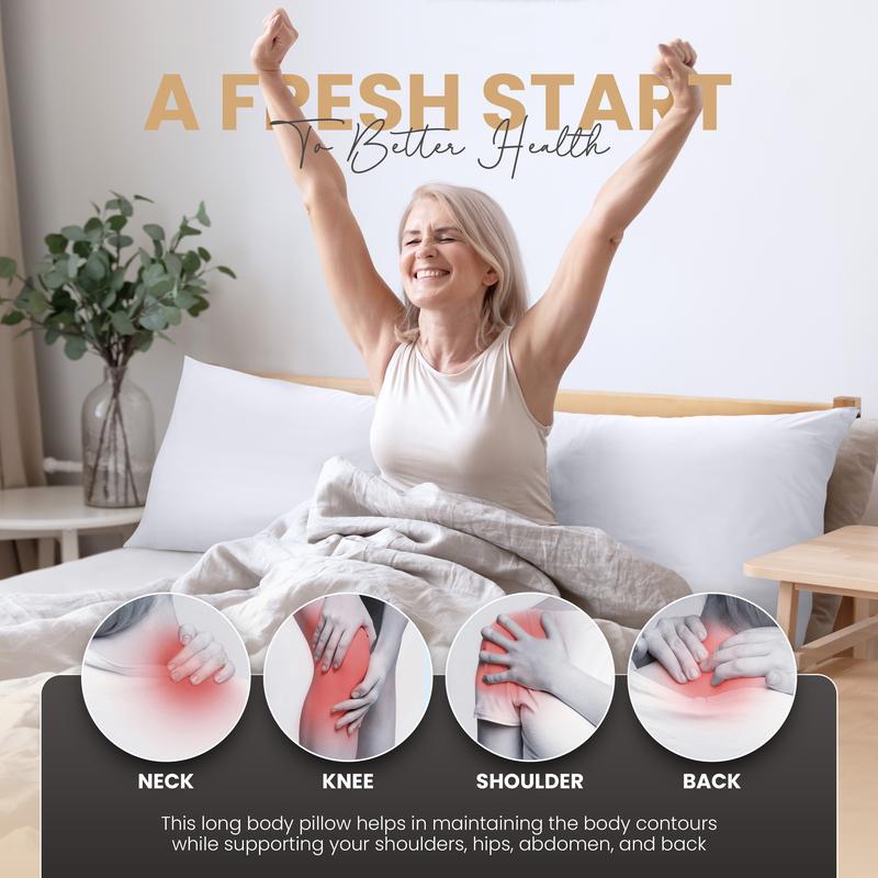 Utopia Bedding Full Body Pillow for Adults - Soft & Durable Long Pillow for Side Sleepers Utopia Bedding Full Body Pillow for Adults - Soft & Durable Long Pillow for Side Sleepers