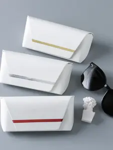 Minimalist Pressure-Resistant Eyewear Case, High-End PU Leather Sunglasses Holder, Stylish Modern Portable Glasses Organizer