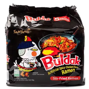 Samyang Buldak Ramen Black, Hot Chicken Flavor 140 g*5 each Instant Food