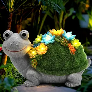 Solar Turtle Garden Statue,Outdoor Solar Turtle Statue Crafts,Lights for Outdoor Decor,Resin Garden Decor,Suitable For Gardens, Courtyard Paths, Yards, Terraces,Mom,Grandma,Valentine,Mother's Day,Garden Gifts,Housewarming,Gardening Gift,Garden Accessories