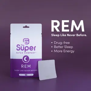 Super Patch REM Patches | 28 Natural Sleep & Relaxation Patches | Deep Rest & Overnight Recovery | Latex-Free Wellness Patches