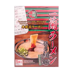 ICHIRAN RAMEN Japanese Hakata-Style Tonkotsu Ramen with Thin Noodles - 5 Packs* 4.55oz