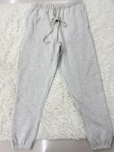 Men's Athletic Joggers Oversized Sweatpants for Women Cuffed Pants Casual Soft Fleece Elastic Waist Joggers with Pockets for Daily Wear, Workout & Lounge Light Oatmeal Grey