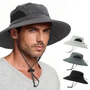 HOMEYA Waterproof Sun Bucket Hat for Men Women,  UPF 50+, UV Protection Packable Brimmed Boonie Hat for Fishing Hiking Outdoor Cap