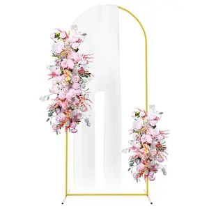 Wedding Arch Backdrop Stand 6/6.5/7.2 ft Gold Metal with Elegant Round Tube Design for Weddings Parties & Holidays Decor