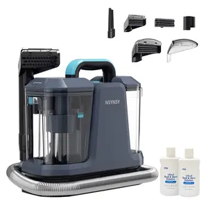 Portable Upholstery & Carpet Spot Cleaner Machine - Strong Suction, Scrubbing Brush for Pet Stains, Spills on Couches, Rugs, Car Interiors