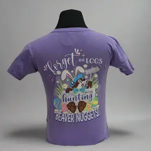 Men's Buc-ee's Easter Graphic T-Shirt - "Forget the Eggs I'm Hunting Beaver Nuggets" Print