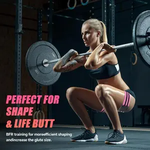 Blood Flow Restriction Bands, Women's Butt-Shaping Belt, Elastic Hip Workout Straps for Butt Lift & Lower Body Strength, Fitness Wrap for Squat & Thigh
