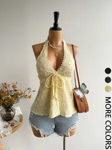 1 Piece Bohemian-Style Backless Halter Top | Perfect for Christmas / Valentine's Day / New Year / Parties / Beach Trips / Music Festivals / Tropical Vacations