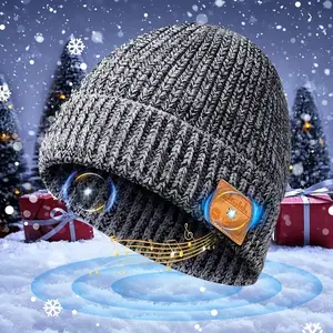 Fantasy Themed Wireless Beanie Knitted Hat with Built-In Headphones, Call Control, Detachable Cable, Noise Cancelling Mic, 200mah Battery